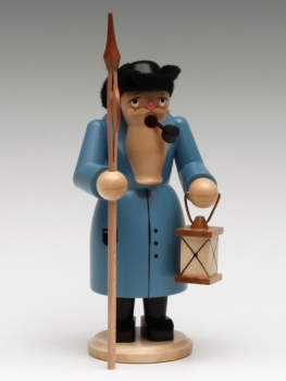 Preview: Räuchermann Nachtwächter, 20 cm, blau